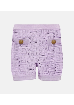 Balmain Monogram knit shorts
