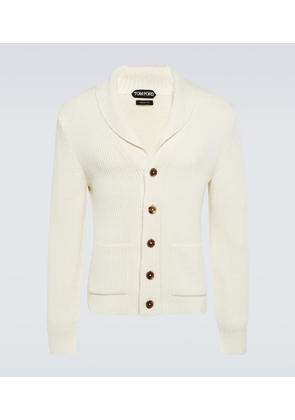 Tom Ford Ribbed-knit wool and silk cardigan