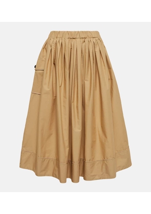 CO A-line cotton midi skirt