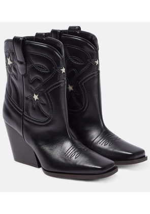 Stella McCartney Embroidered faux leather ankle boots