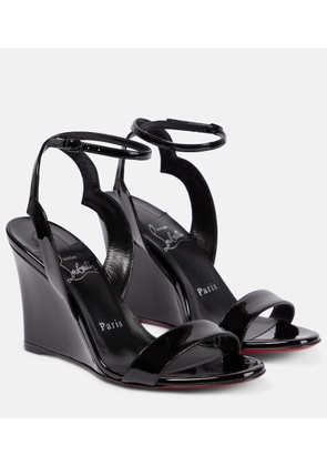 Christian Louboutin Patent leather wedge sandals