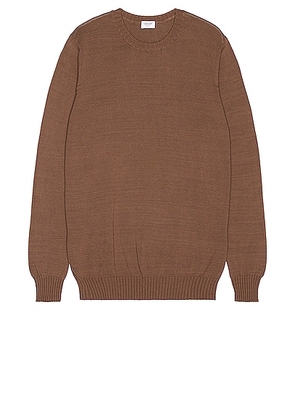 Ghiaia Cashmere Cotton Crewneck in Cacao - Brown. Size XL (also in ).