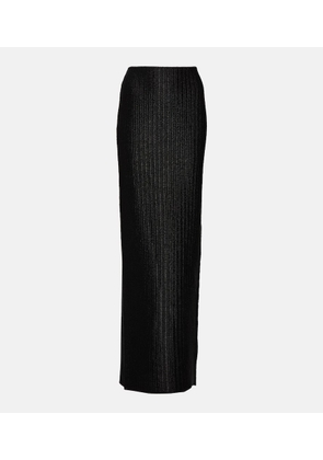 Tom Ford Mid-rise cotton-blend maxi skirt