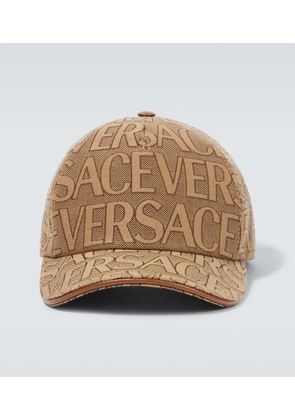 Versace Logo cotton canvas baseball cap