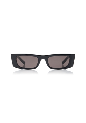 Saint Laurent - Rectangular-Frame Acetate Sunglasses - Black - OS - Moda Operandi
