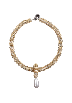 Julietta - Pearl; Crystal Gold-Tone Necklace - Gold - OS - Moda Operandi - Gifts For Her
