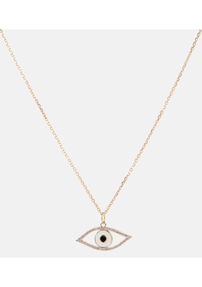 Mateo Eye of Protection 14kt gold necklace with diamonds