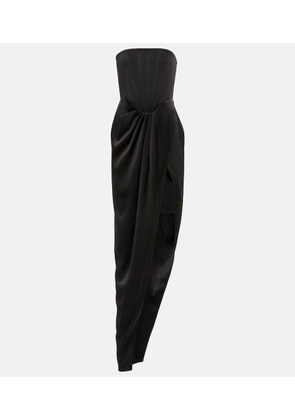 Alex Perry Ledger strapless satin gown