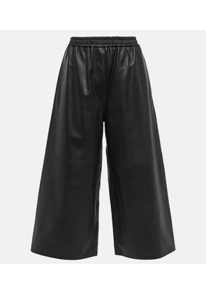 Loewe Leather cropped pants