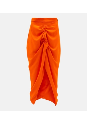 Vivienne Westwood Panther asymmetrical crêpe midi skirt