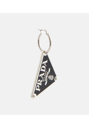 Prada Symbole logo sterling silver single earring