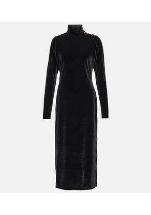 Polo Ralph Lauren Mockneck velvet midi dress