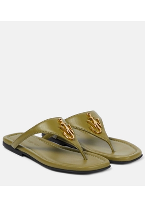 JW Anderson Anchor leather thong sandals