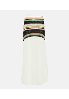 Chloé High-rise striped wool maxi skirt