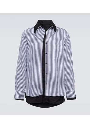 Bottega Veneta Pinstriped cotton and linen shirt