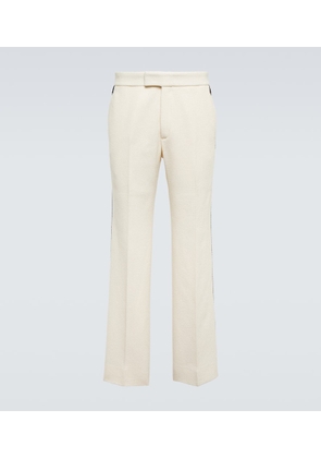 Gucci Embroidered straight tweed pants