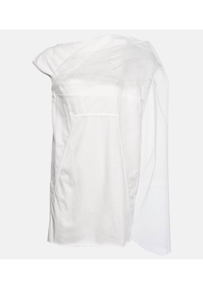 Rick Owens Cotton and tulle minidress
