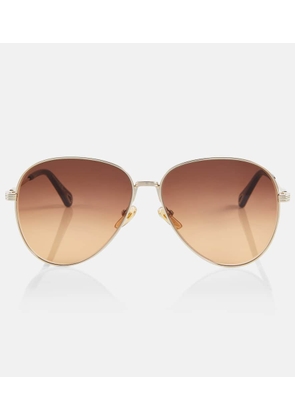 Chloé Faith aviator metal sunglasses