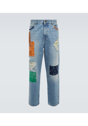 Alanui Patchwork wide-leg jeans
