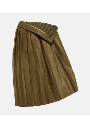 MM6 Maison Margiela Pleated asymmetric midi skirt