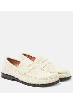 Loewe Campo brushed suede penny loafers