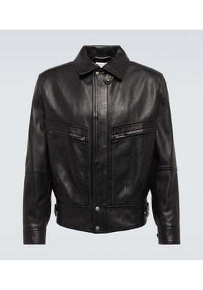 Saint Laurent Paneled leather jacket