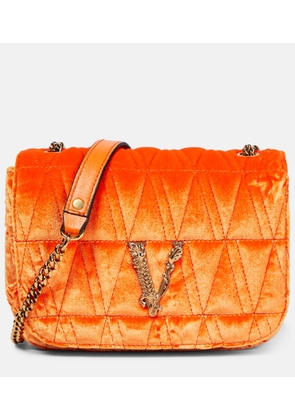 Versace Virtus Small velvet shoulder bag