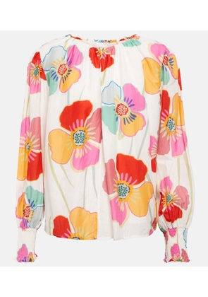 Velvet Avery floral cotton and silk blouse