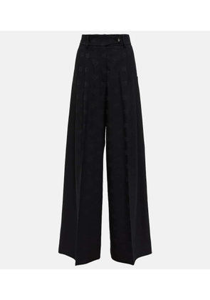 Dolce&Gabbana High-rise wool-blend wide pants