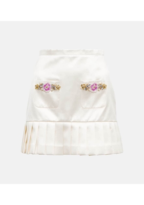 Miss Sohee Embellished silk miniskirt