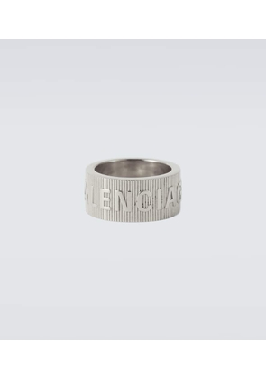 Balenciaga Force Striped sterling silver ring
