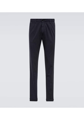 Thom Sweeney Pleated mid-rise cotton chinos