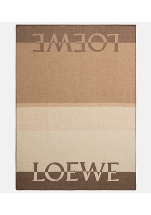 Loewe Logo wool and cashmere-blend blanket