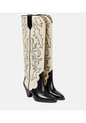Isabel Marant Leila leather and suede cowboy boots