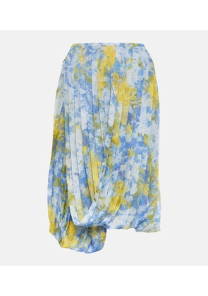 Dries Van Noten Floral-printed chiffon midi skirt