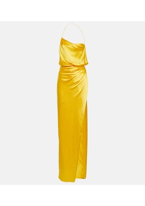 The Sei Halterneck silk charmeuse gown