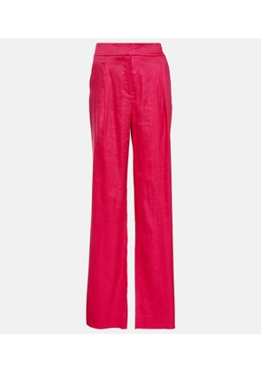 Veronica Beard Robinne wide-leg linen-blend pants