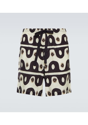 Commas Printed cotton and silk shorts