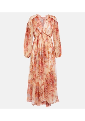 Zimmermann Devi pleated floral maxi dress