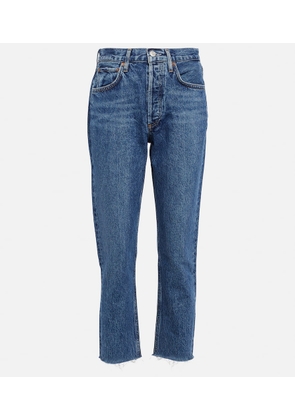 Agolde Riley high-rise cropped straight jeans