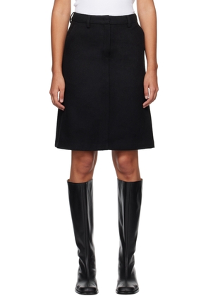 Dunst Black A-Line Midi Skirt