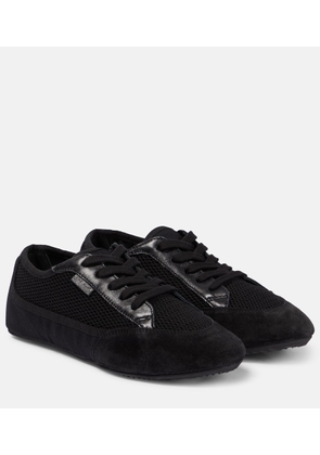 The Row Owen City leather-trimmed sneakers