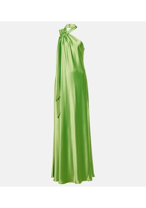 Galvan Ushuaia asymmetric satin gown