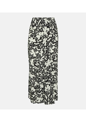 Stella McCartney Printed silk midi skirt