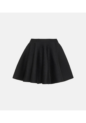 Alaïa Ribbed-knit wool-blend miniskirt