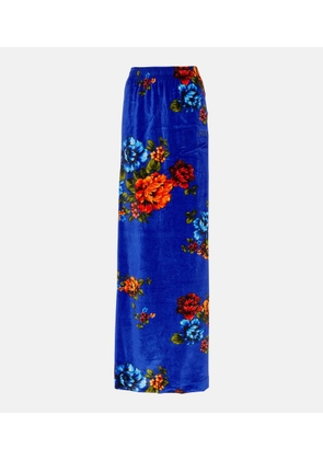 Vetements High-rise floral maxi skirt