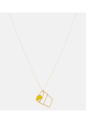 Aliita Tequila 9kt yellow gold necklace with enamel