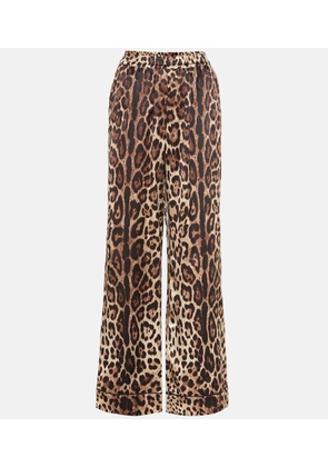 Dolce&Gabbana Leopard-print silk pants