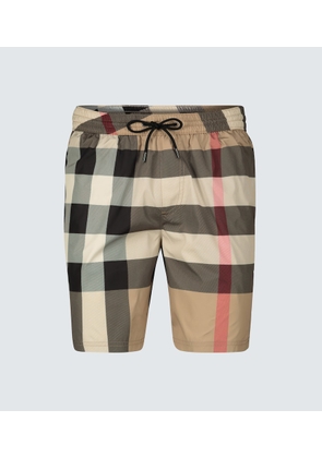Burberry Large check-print swim shorts