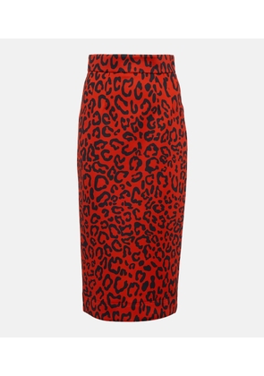 Dolce&Gabbana Leopard-printed pencil midi skirt